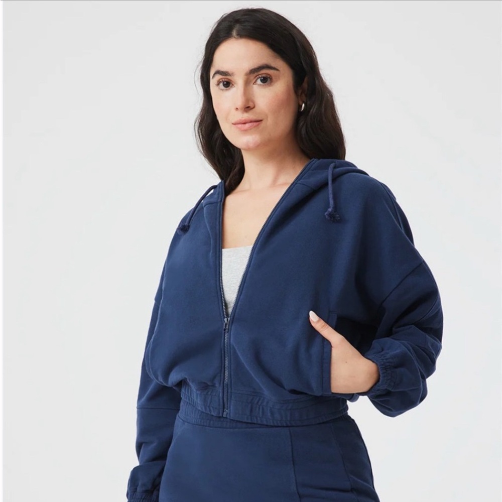 Outdoor Voices Cotton Terry Cropped Hoodie